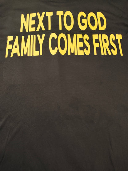 Black Family Logo - Next To God Family Comes First