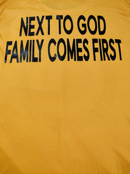 Gold Family Logo - Next To God Family Comes First